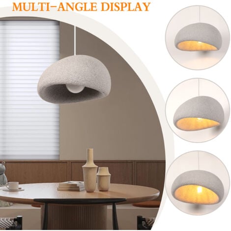 2X 30CM Lustre Personnalisé Créatif D'Intérieur Plafonnier Rétro E27 Suspension Lustre Moderne Gris