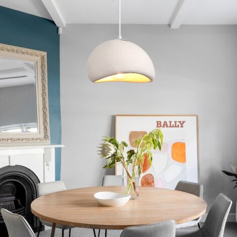 30CM Lustre Personnalisé Créatif D'Intérieur Plafonnier Rétro E27 Suspension Lustre Moderne Blanc