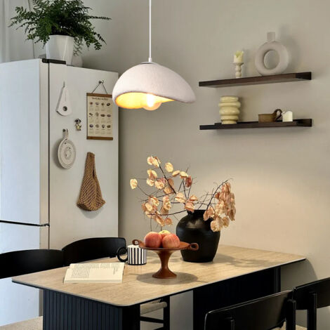 Lustre Personnalisé Créatif D'Intérieur 30CM Plafonnier Rétro E27 Suspension Lustre Moderne Blanc