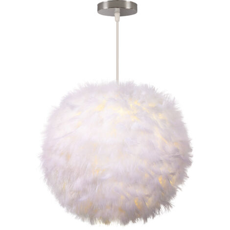 30CM Lampe À Suspension Romantique Nordique Suspension Luminaire En Plumes Lustre D'Intérieur Moderne (1/5)