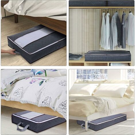 Tiroir de rangement sous lit Conteneurs de rangement sous lit pour les  couvertures de dortoir de placard de chambre
