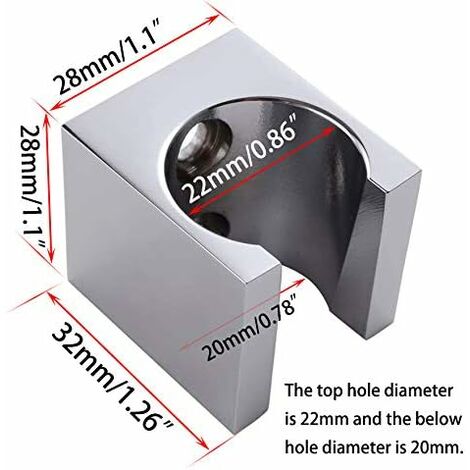 Support Mural Pommeau Douche 22mm ABS Chromé - Fixation Robuste Pour Salle De Bain