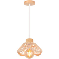 Plafonnier Moderne Lampe De Plafond En Osier Lampe À Suspension Rétro Lustre Intérieur Lampe À Suspension en Rotin Tressé