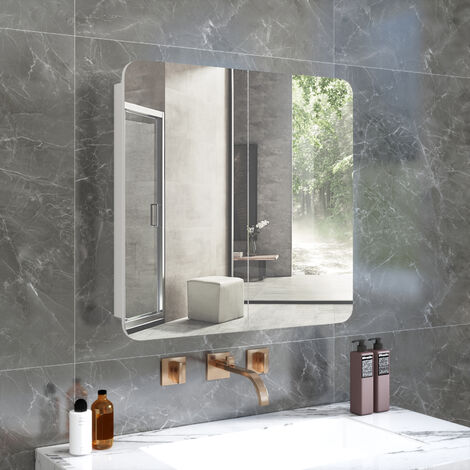 Miroir Salle De Bain 80 X 60 Cm, Miroir Salle De Bain LED Avec Interrupteur Tactile Et Loupe 3X Et Eclairage Lumiere Blanche Froide 6500k Ip44 95825669