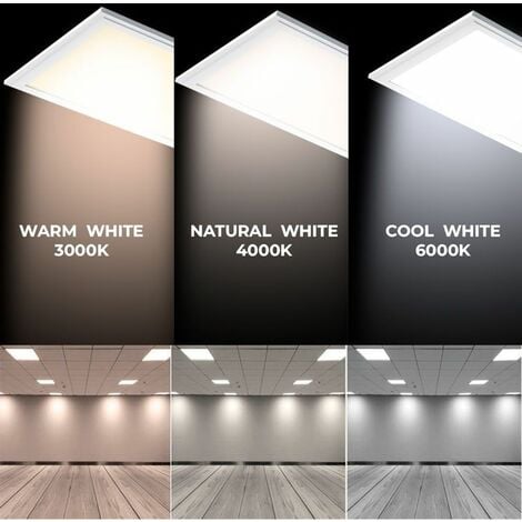 Lot de 6 - Panneau LED 120x30 extra-plat - Driver Philips - 44W - Blanc Froid