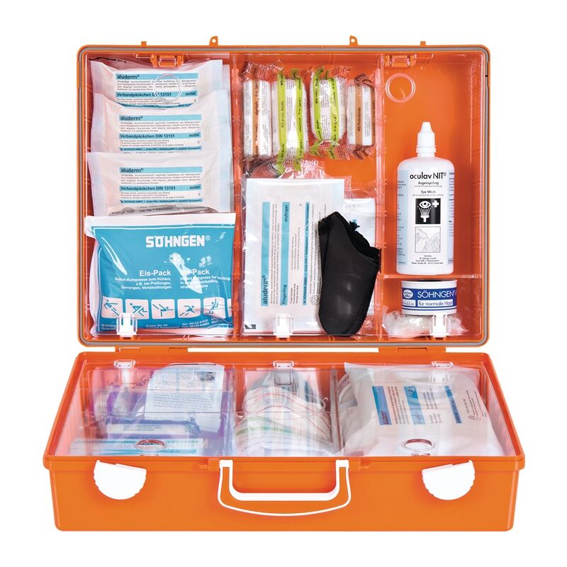 SÖHNGEN® Erste-Hilfe-Koffer Junior, Füllung DIN 13157:2021, orange