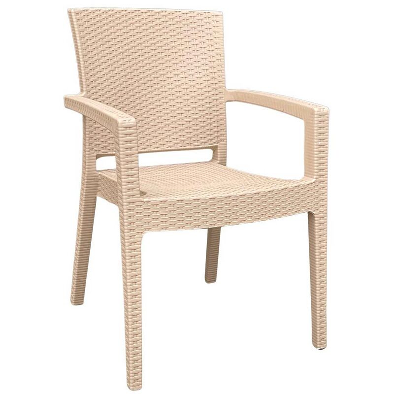 Fauteuil rotin Léo Beige - ATMOSPHERA