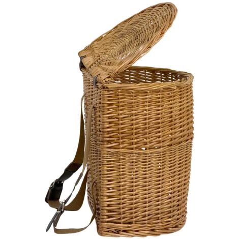 Panier Creel Vintage Pour Pêche à La Mouche - Panier De Pêche Osier Occasion