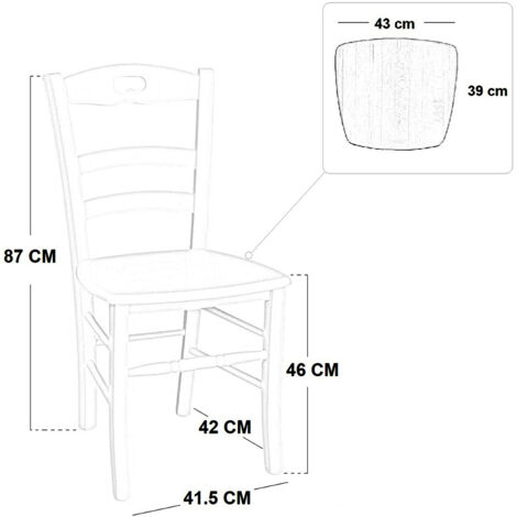 Chaise De Salle à Manger LORIS En Bois De Cerisier - Assise En Hêtre Massif - Neuf