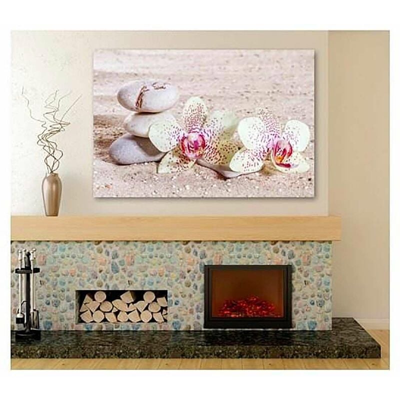 Feeby 3 pièces Tableau déco mural 60x40 cm Zen Spa Bambou Pierres