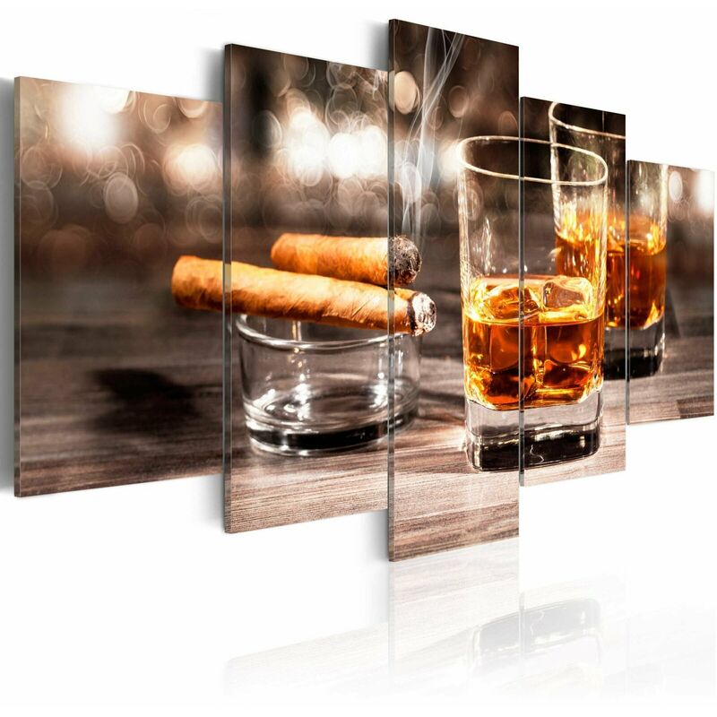 Impression sur toile en 3 parties, cigare cubain