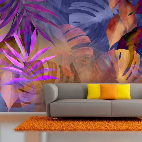 Papier peint Vigorous Leaves - Third Variant - 400 x 280 cm (1/4)