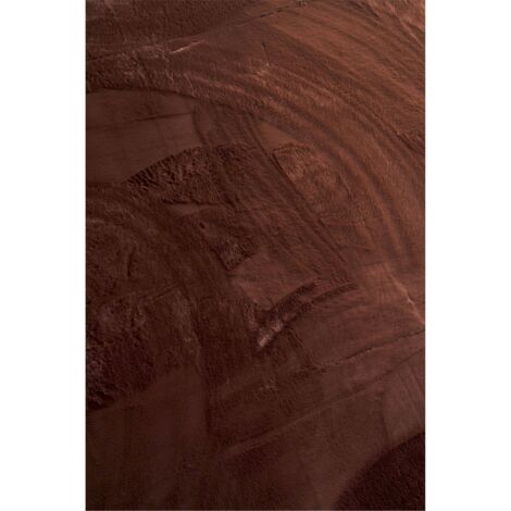Tapis marron uni doux antidérapant lavable en machine - 80 x 150 cm