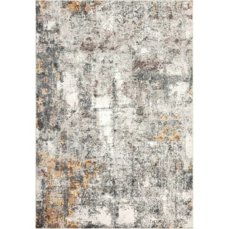 Tapis terracotta moderne à poil court doux et facile à vivre - 230 x 160 cm