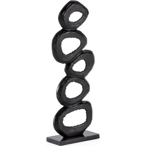 Sculpture tendance bronze noirâtre élégante - Bronze noir mat