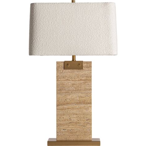 Lampe de table élégance Art Déco beige - Beige sable avec touches bronze (1/3)