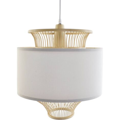 Suspension bambou blanc chic et élégante pour intérieur - Blanc naturel (1/5)