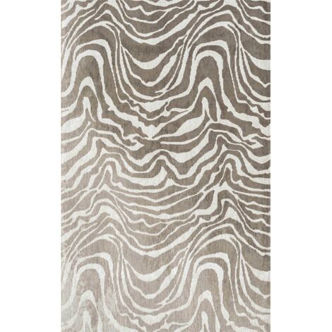 Tapis intérieur extérieur beige motif zèbre antidérapant - 140 x 200 cm