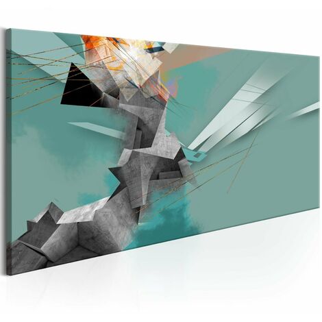 Tableau folie géométrique 70 x 35 cm décoration murale salon moderne