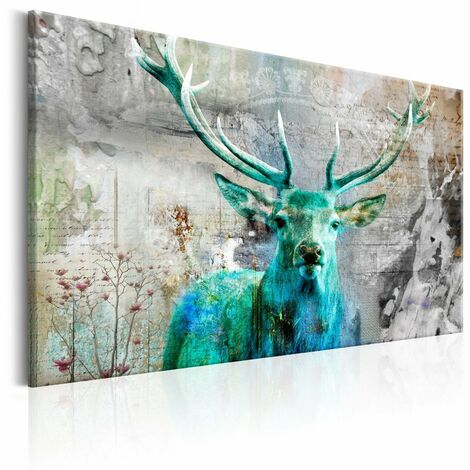 Tableau triptyque enfant 60 x 100 cm vert - encadrement gris