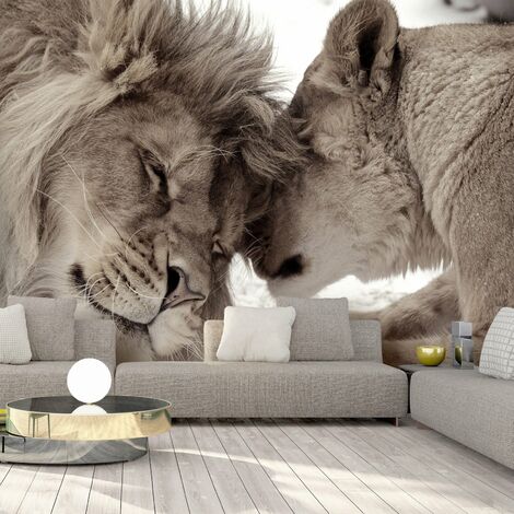 Papier peint Lion Tenderness - 450 x 315 cm (1/4)