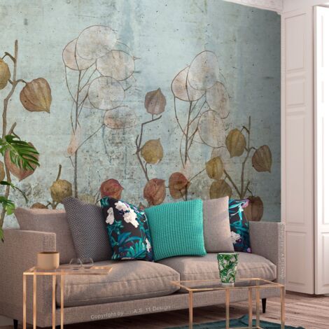 Papier peint adhésif Painted Lunaria - 245 x 175 cm