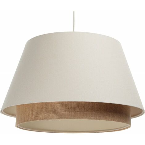 Suspension Extérieur en lin crème, intérieur chanvre crème - Beige, crème