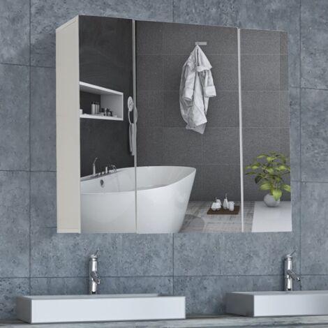 wrijving Alstublieft Sandalen DICTAC spiegelschrank Bad Badezimmer spiegelschrank 70x15x60cm (BxTxH)  badschrank mit Spiegel 70cm breit Bad spiegelschrank mit ablage
