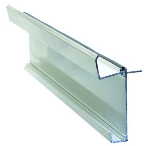 Kit de remate inferior para cubierta de policarbonato, 4 m - Blanco RAL 9010