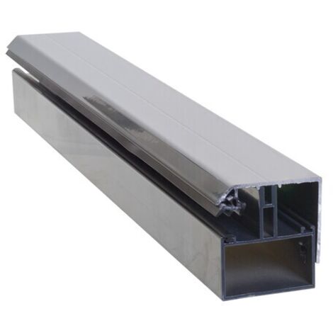 Perfil de remate de aluminio lacado gris antracita RAL 7016 para policarbonato 16/32 mm - 4 m