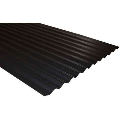 Chapa de acero ondulada reversible PO 76/18 negro mate/rojo mate 2000x900mm