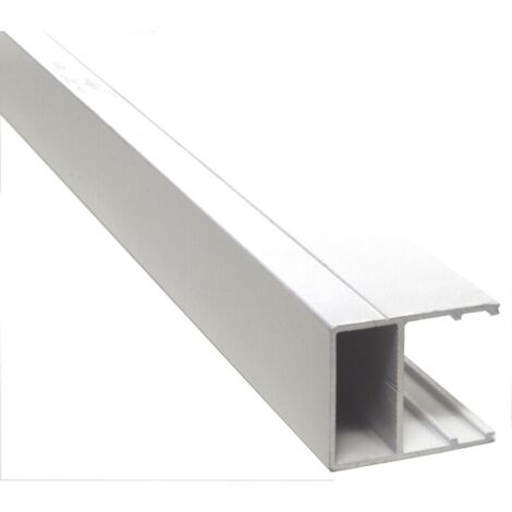 Perfil de borde monobloc en U 32 mm - Blanco RAL 9010 - 4 m