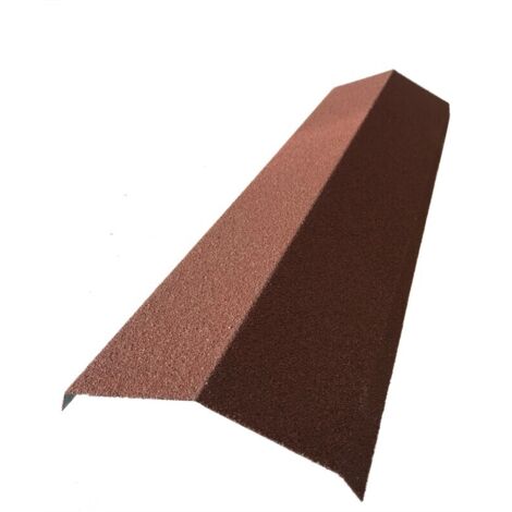 Cumbrera de acero galvanizado de 920 mm para panel teja, acabado granulado mineral - Marrón rojizo mate
