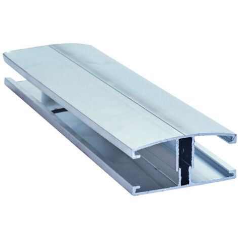 Perfil y tapa de unión atornillables para cubierta de policarbonato - Aluminio - 10/16/32 mm - 3 m