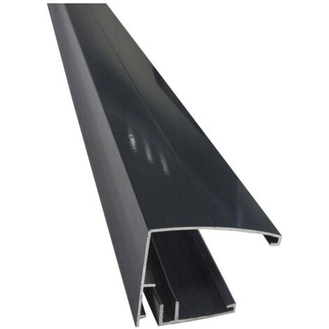 Perfil y tapa lacados atornillables para cubierta de policarbonato 16/32 mm - Gris Antracita RAL 7016, 3 m
