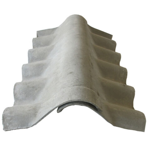 Cumbrera de fibrocemento gris - 30x30x92 cm