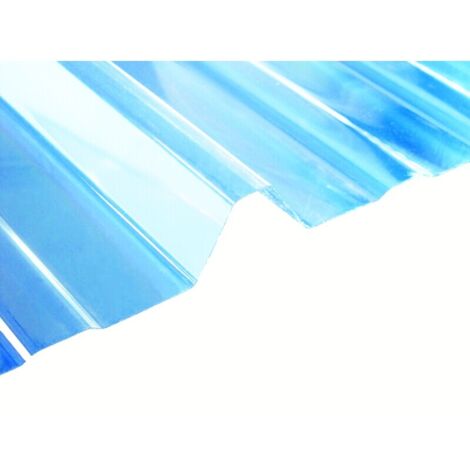 Placa de policarbonato translúcida para cubierta de acero, 105x300 cm