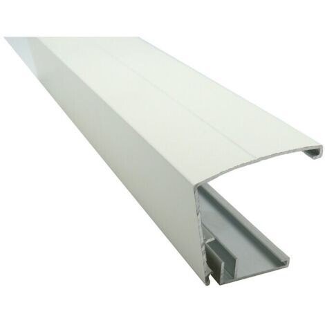 Perfil y tapa lacados atornillables para cubierta de policarbonato 16/32 mm - Blanco RAL 9010 - 3 m