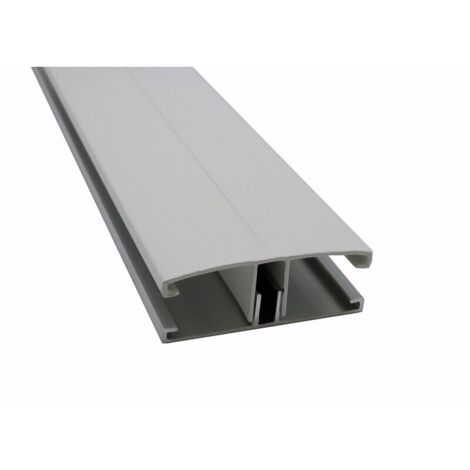 Perfil y tapa lacados atornillables para unión de cubierta de policarbonato 16/32 mm - Blanco RAL 9010 - 4 m