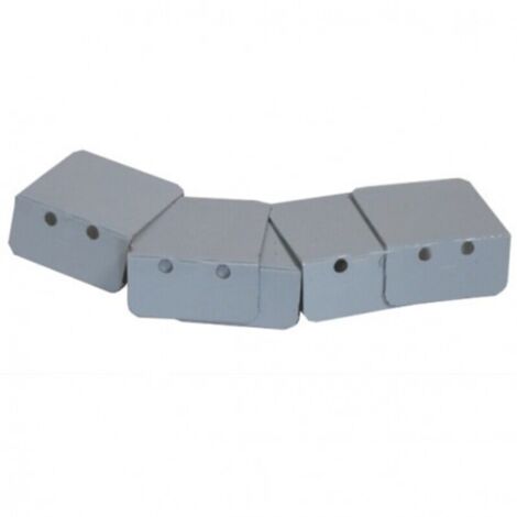 Topes de aluminio para perfil de unión de policarbonato (x5) - 16 mm