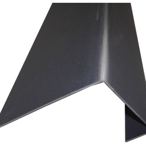 Perfil de borde de tejado para tejas de PVC L 188 cm - Gris antracita, Ancho 38 cm