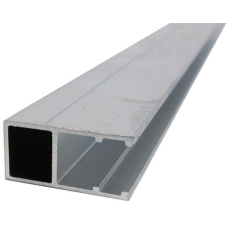 Perfil de borde monobloque (en U) para techos de policarbonato - Aluminio, 10 mm de grosor, 4 m de largo