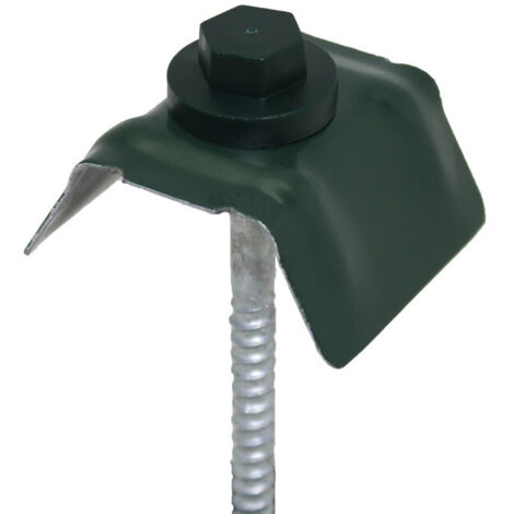 Kit de 50 tornillos autoperforantes para chapa sándwich (100 x 6 mm) - Verde 6009
