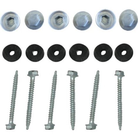 Kit de 50 perfiles atornillables de aluminio para placas de policarbonato de 16 mm