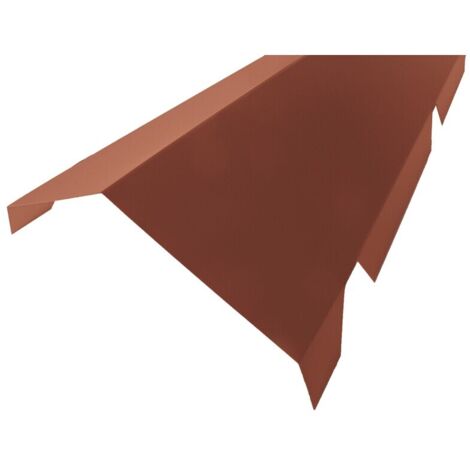 Cumbrera dentada doble para panel sándwich 1045 - Rojo teja 8012 - 2100mm