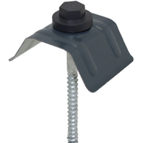 Kit de 50 tornillos autoperforantes para chapa sándwich y cubierta metálica, 100 mm x 6 mm, gris antracita RAL 7016