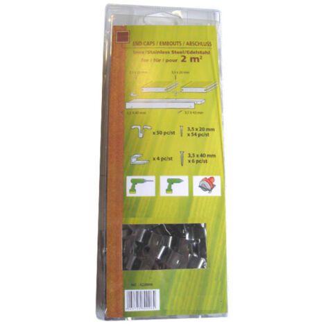 Kit de fijación de cubierta de madera composite - Color - Acero inoxidable