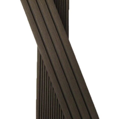 Rodapié revestido para tarimas de madera composite - Color - Chocolate, Espesor - 1cm, Anchura - 5,5 cm, Longitud - 200 cm, Superficie cubierta en m² - 4
