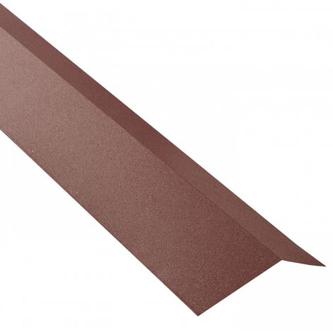 Canalón de acero galvanizado lacado mate aspecto teja L 1,20 m - Color - Marrón rojizo mate, Longitud - 1,20 m