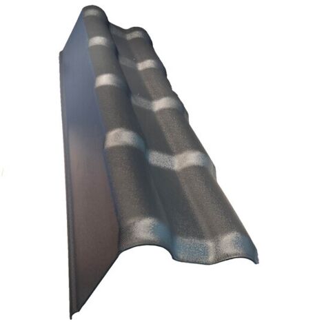 Perfil de canto izquierdo para tejados de PVC mini 94 x 66 cm - Color - Gris antracita, Anchura - 66 cm, Longitud - 94 cm